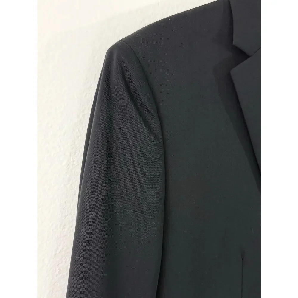 NWT Banana Republic Men’s Slim Fit Wool Blazer Black 42L Two Button Stretch
